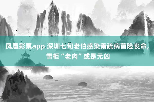 凤凰彩票app 深圳七旬老伯感染萧疏病菌险丧命， 雪柜“老肉”或是元凶