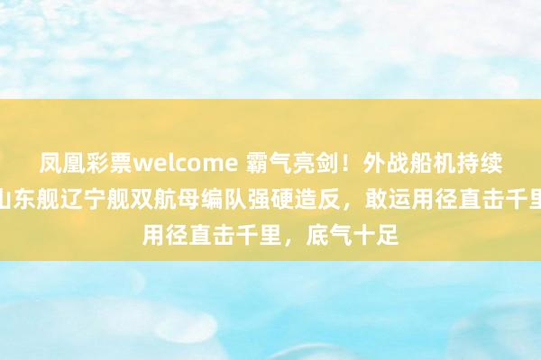 凤凰彩票welcome 霸气亮剑！外战船机持续抵近寻衅，山东舰辽宁舰双航母编队强硬造反，敢运用径直击千里，底气十足